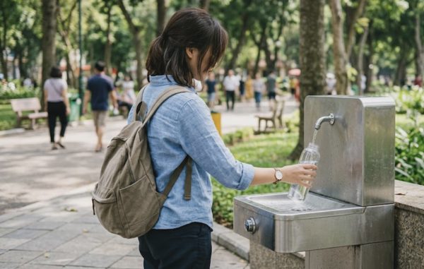 Vì sao Việt Nam hiếm trụ nước uống miễn phí ở nơi công cộng?