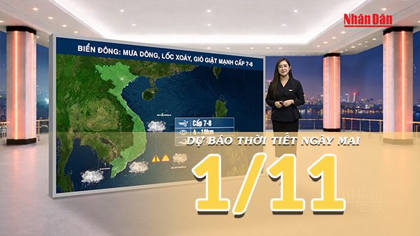 [Video] Dự báo thời tiết đêm nay và ngày mai 1/11: Bắc Bộ sắp đón không khí lạnh, Nam Bộ cảnh báo lốc sét gió giật mạnh