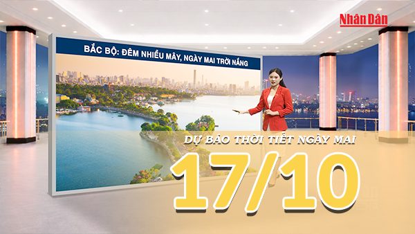 [Video] Dự báo thời tiết đêm nay và ngày mai 17/10/2026: Mưa giảm nhanh tại Trung Bộ, Nam Bộ vẫn có mưa dông cục bộ