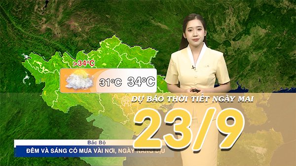 [Video] Dự báo thời tiết đêm nay và ngày mai 23/9/2026: Mưa dông bao trùm Trung Bộ và Nam Bộ, cảnh báo nguy cơ mưa với cường độ lớn
