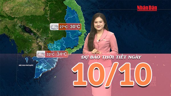 [Video] Dự báo thời tiết ngày 10/10/2026: Nguy cơ ngập úng tại Trung Bộ do mưa lớn kéo dài, đồng bằng Bắc Bộ giảm nắng tăng mưa