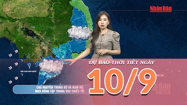 [Video] Dự báo thời tiết ngày 10/9/2026: Bắc Bộ chuyển mát, Trung Bộ mưa dông
