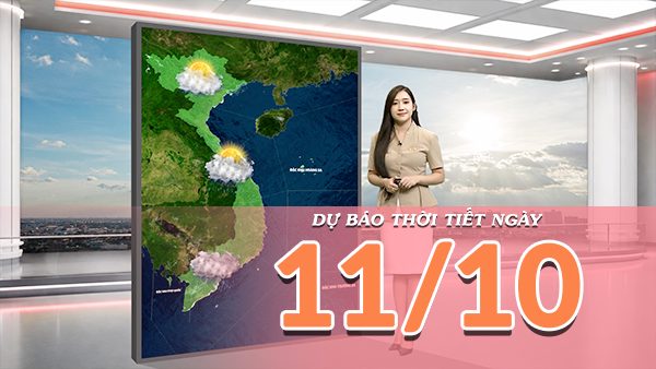 [Video] Dự báo thời tiết ngày 11/10/2026: Bắc Bộ và Bắc Trung Bộ ít mưa, Nam Bộ chiều tối có mưa dông