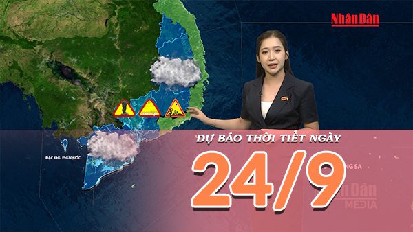 [Video] Dự báo thời tiết ngày 24/9/2026: Mưa lớn tiếp diễn ở Trung Bộ, đề phòng nguy cơ ngập úng và sạt lở