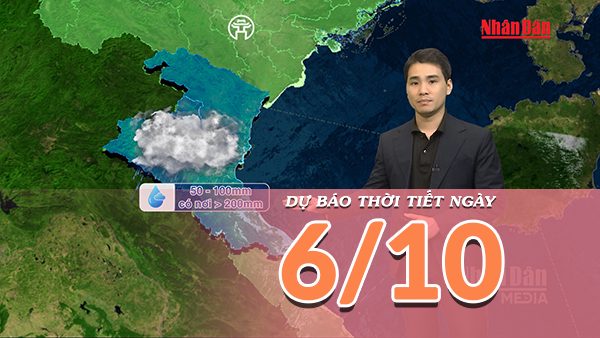 [Video] Dự báo thời tiết ngày 6/10/2026: Mưa lớn diện rộng tại Trung Bộ và Nam Bộ, Bắc Bộ ít mưa, trời lạnh