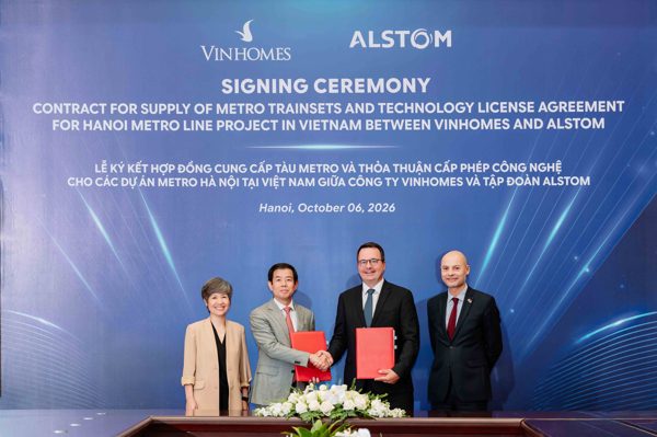 Vingroup và Alstom hợp tác phát triển tuyến đường sắt đô thị Hà Nội thế hệ mới