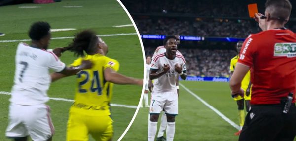 Vinicius lại có drama: Bị tước mất bàn thắng vì giật tóc đối thủ