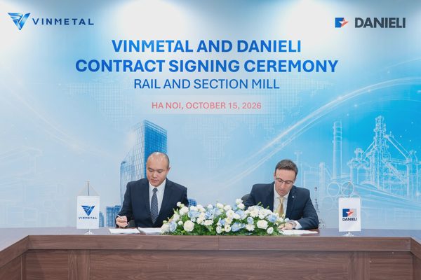 VinMetal hợp tác với Danieli sản xuất thép ray đường sắt cao tốc và đô thị