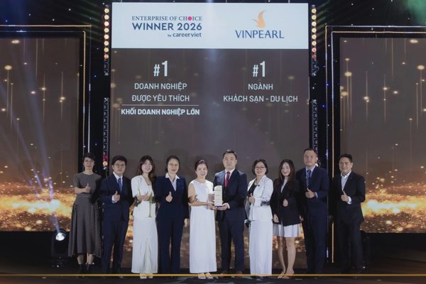 Vinpearl đứng đầu danh sách doanh nghiệp lớn được người lao động yêu thích nhất năm 2026