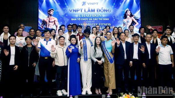 VNPT Lâm Đồng giao lưu thí sinh Cuộc thi Hoa hậu và Nam vương siêu mẫu thể hình thế giới