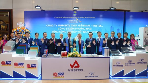 VNSTEEL có 6 sản phẩm được công nhận Thương hiệu quốc gia Việt Nam năm 2026