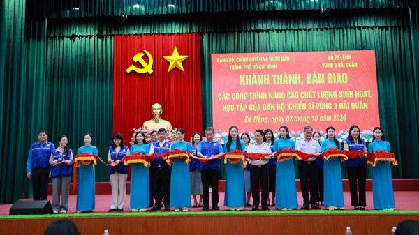 Vùng 3 Hải quân khánh thành, bàn giao công trình nâng cao chất lượng sinh hoạt, học tập cho cán bộ, chiến sĩ