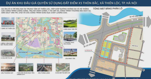 Xã Thiên Lộc đấu giá 105 thửa đất ở tại 3 khu đất