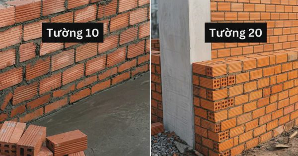 Xây nhà 2 tầng nên chọn tường 10 hay tường 20?
