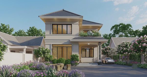 Xây nhà mái Nhật 2 tầng 3 phòng ngủ 80m² bao nhiêu tiền?