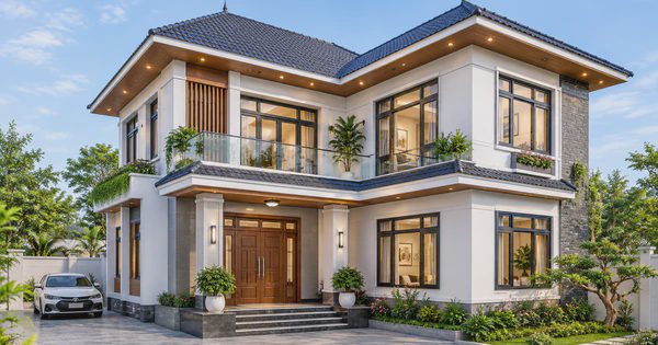 Xây nhà mái Nhật 2 tầng chữ L 90m² bao nhiêu tiền?
