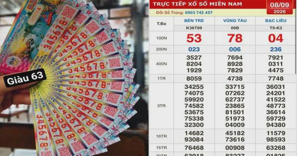 Xổ số miền Nam ngày 8 tháng 9: Nhiều người trúng số dãy 345678 đài Vũng Tàu