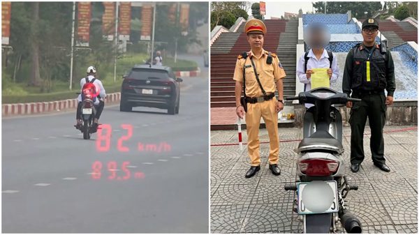 Xử lý nam sinh 16 tuổi chạy xe máy hơn 80km/h, quay đầu khi gặp CSGT