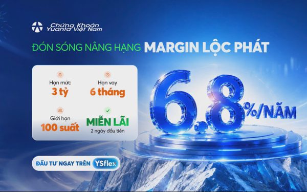 Yuanta Việt Nam đồng hành cùng sóng nâng hạng với margin 6,8%